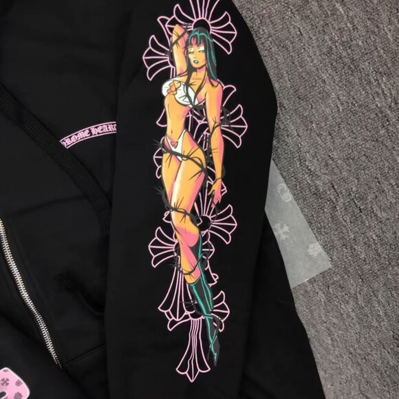 Chrome Hearts Black Zip Up Hoodie ✅ - Picture 5 of 9